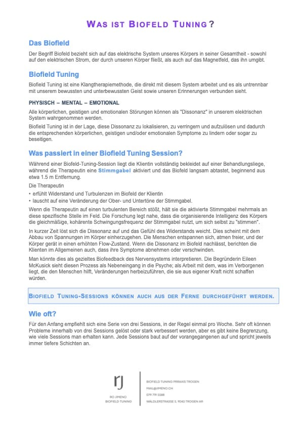 Beschreibung Biofield Tuning ro jimeno