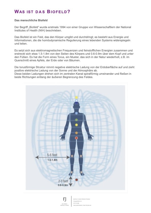 Beschreibung was ist das Biofeld ro jimeno